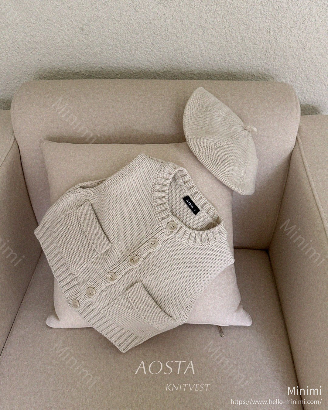 Aosta atelier Knit Cookie Vest 細節圖 1
