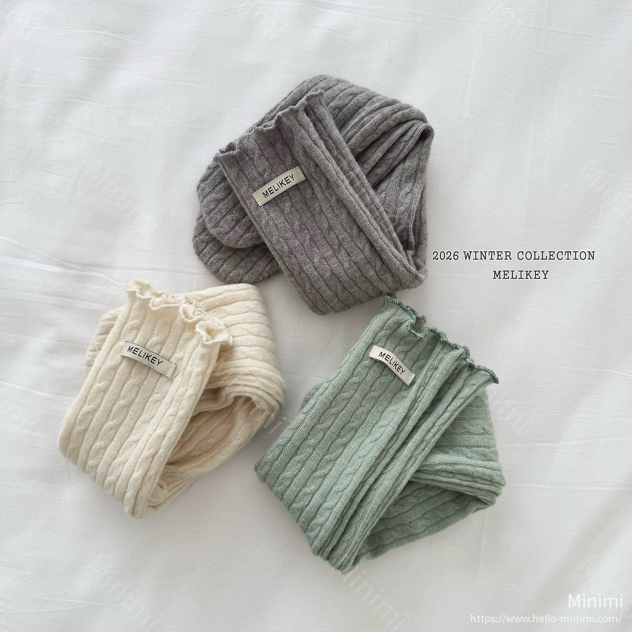 Melikey Twisted Long Socks 韓國童裝現貨