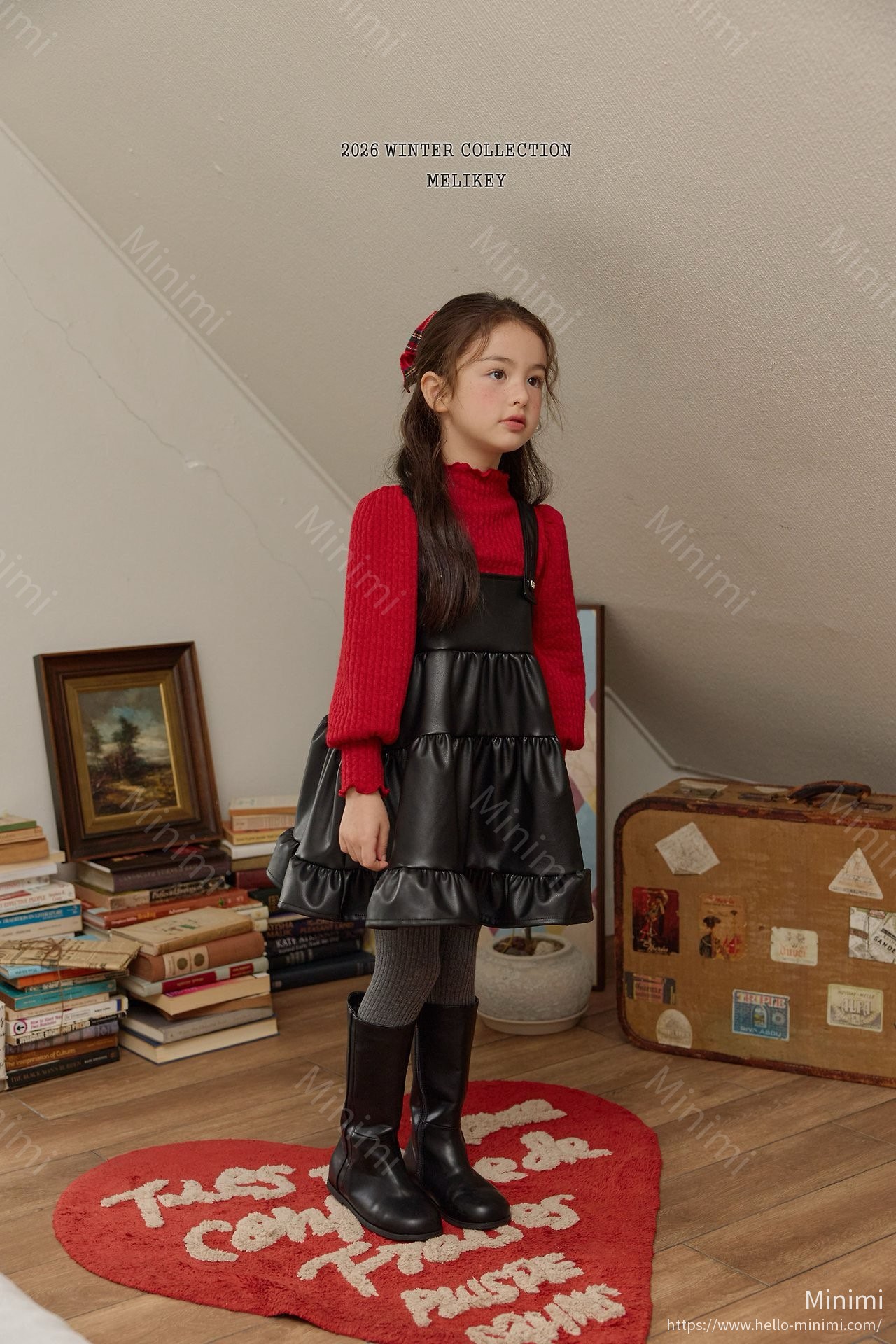 Melikey Chic Leather Tiered Dress 細節圖 8