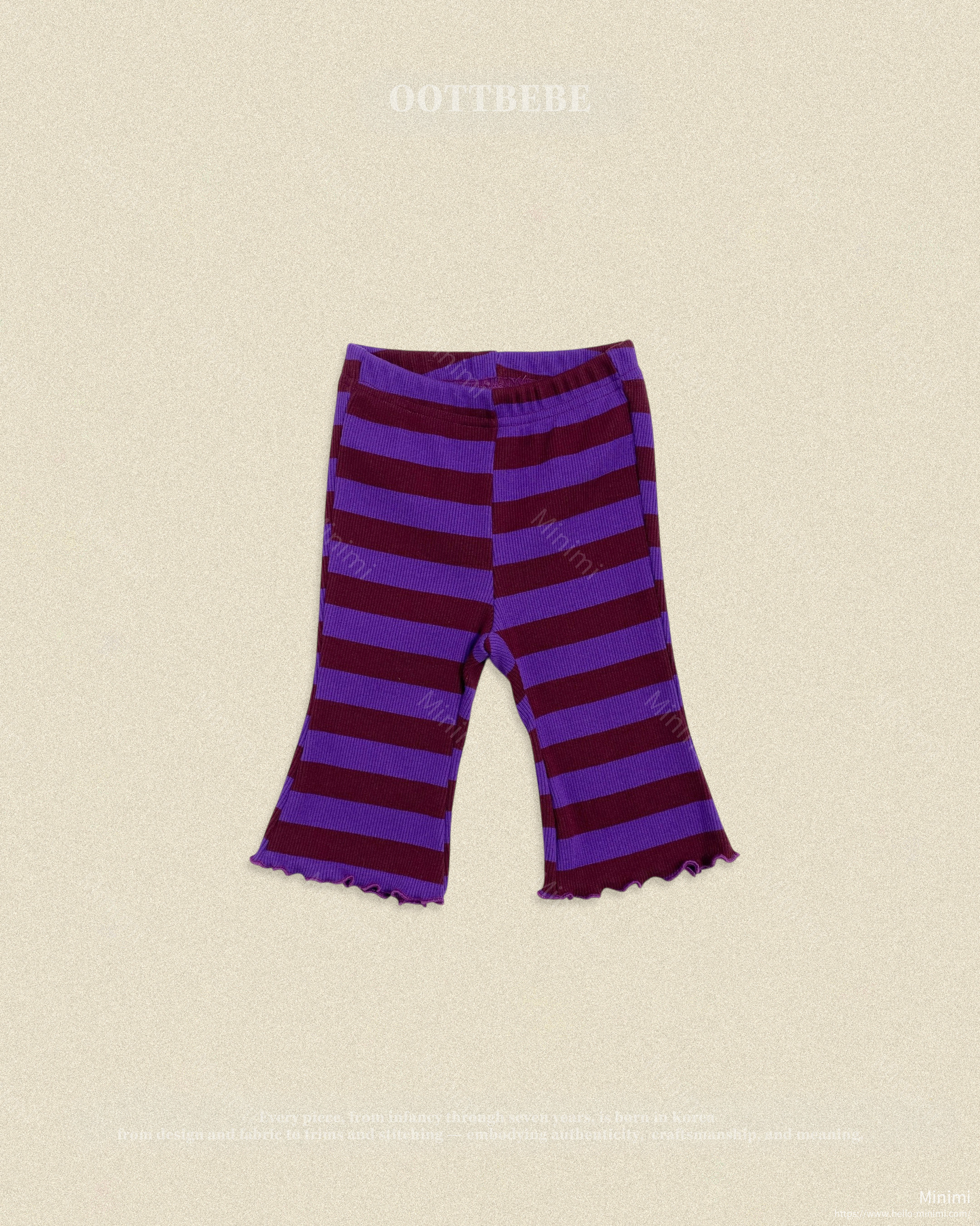 oott bebe Kitsch Pop Ribbed Bootcut Pants 細節圖 7