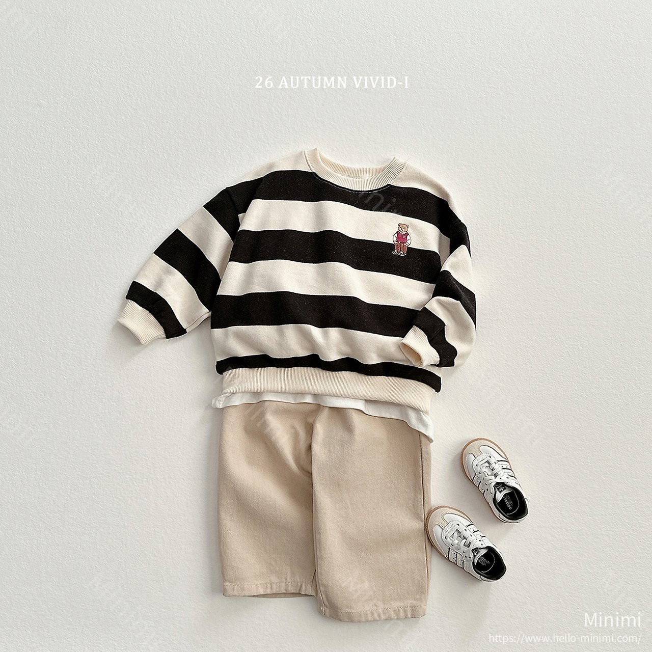 VIVID-I Big Stripe Bear Embroidery Sweatshirt 細節圖 18