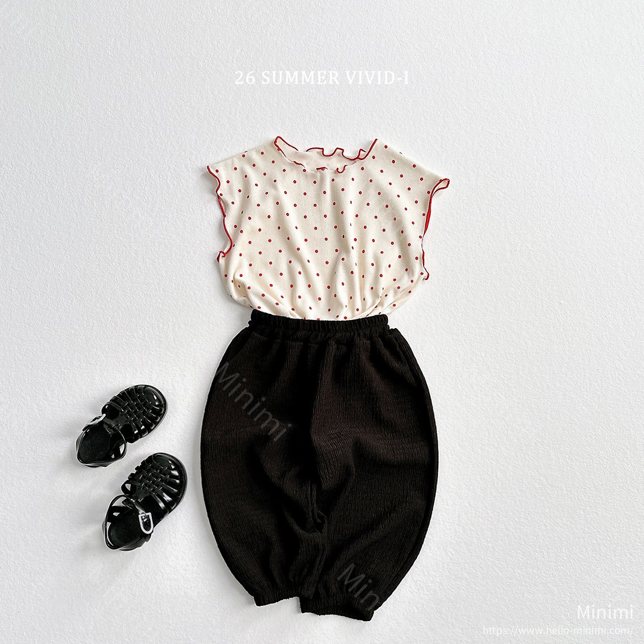 VIVID-I Strawberry Dot Fluted T-Shirt 細節圖 15