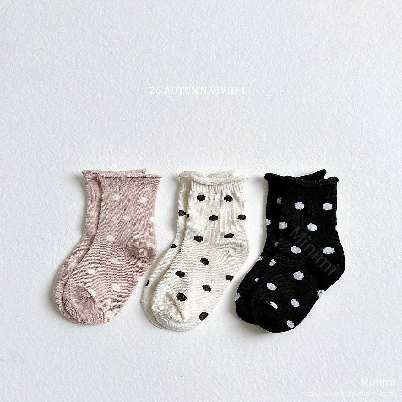 VIVID-I Polka Dot Socks - 韓國童裝代購主圖