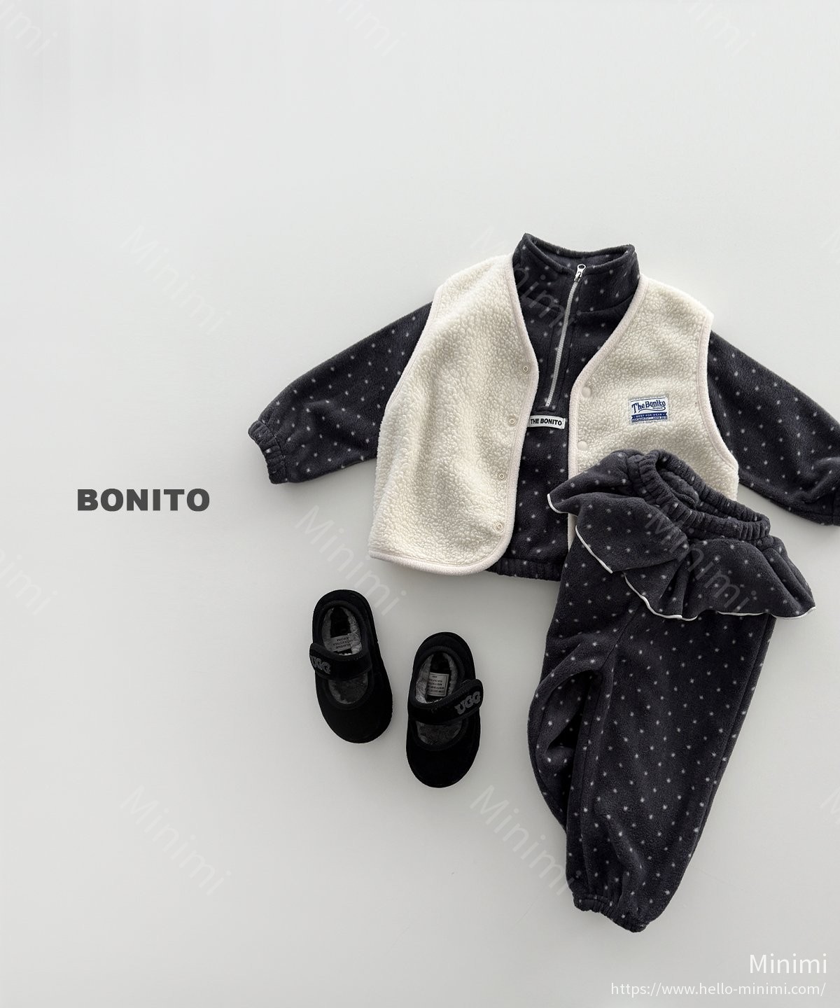BONITO Dot Frill Half-Zip Set 細節圖 5