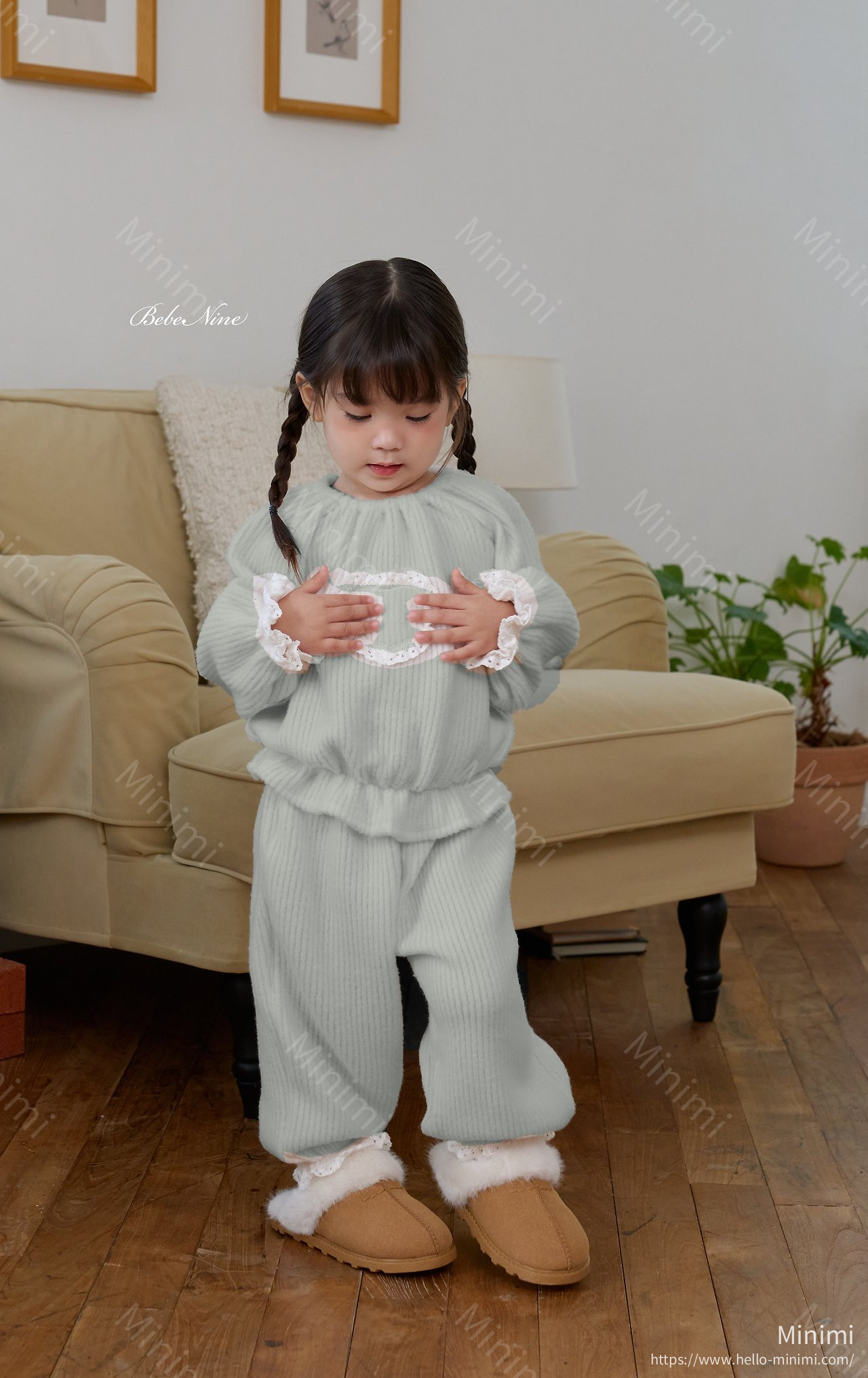 bebe nine Heart Brushed-Lining Frill Pants 細節圖 17