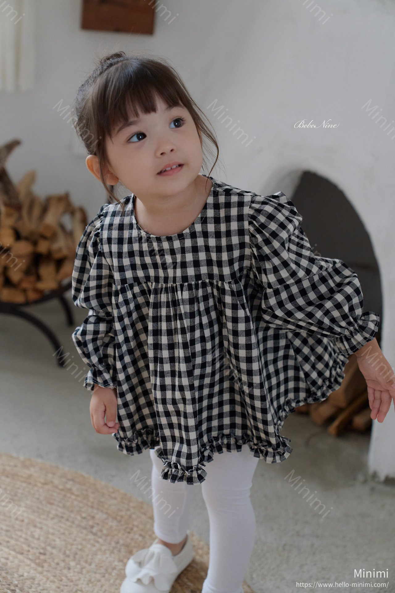 bebe nine Lucy Check Blouse 細節圖 10