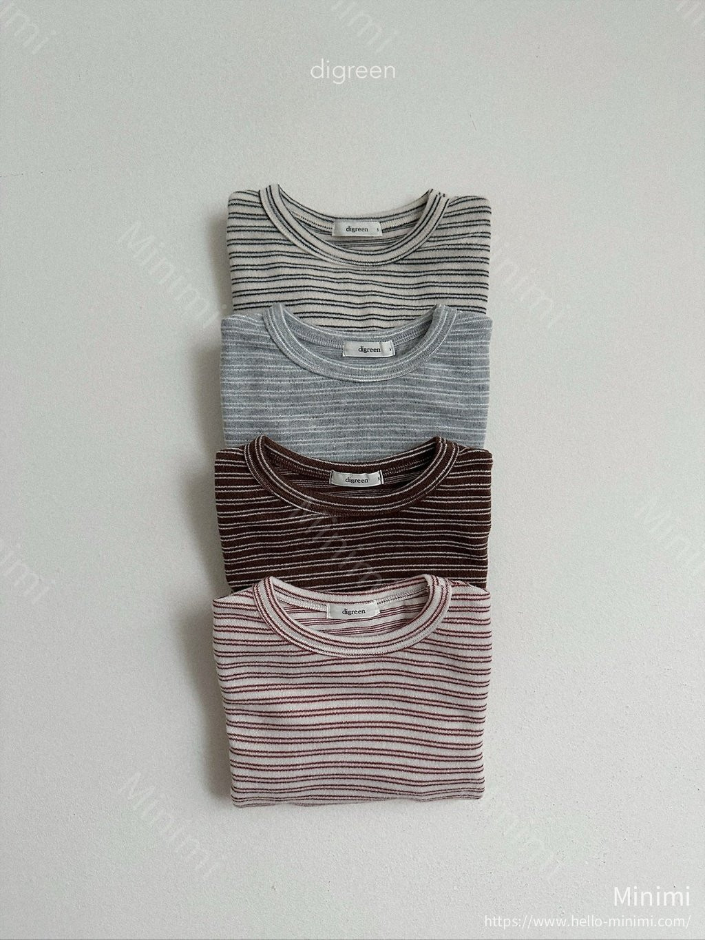 digreen Stripe Latte Tee 細節圖 1