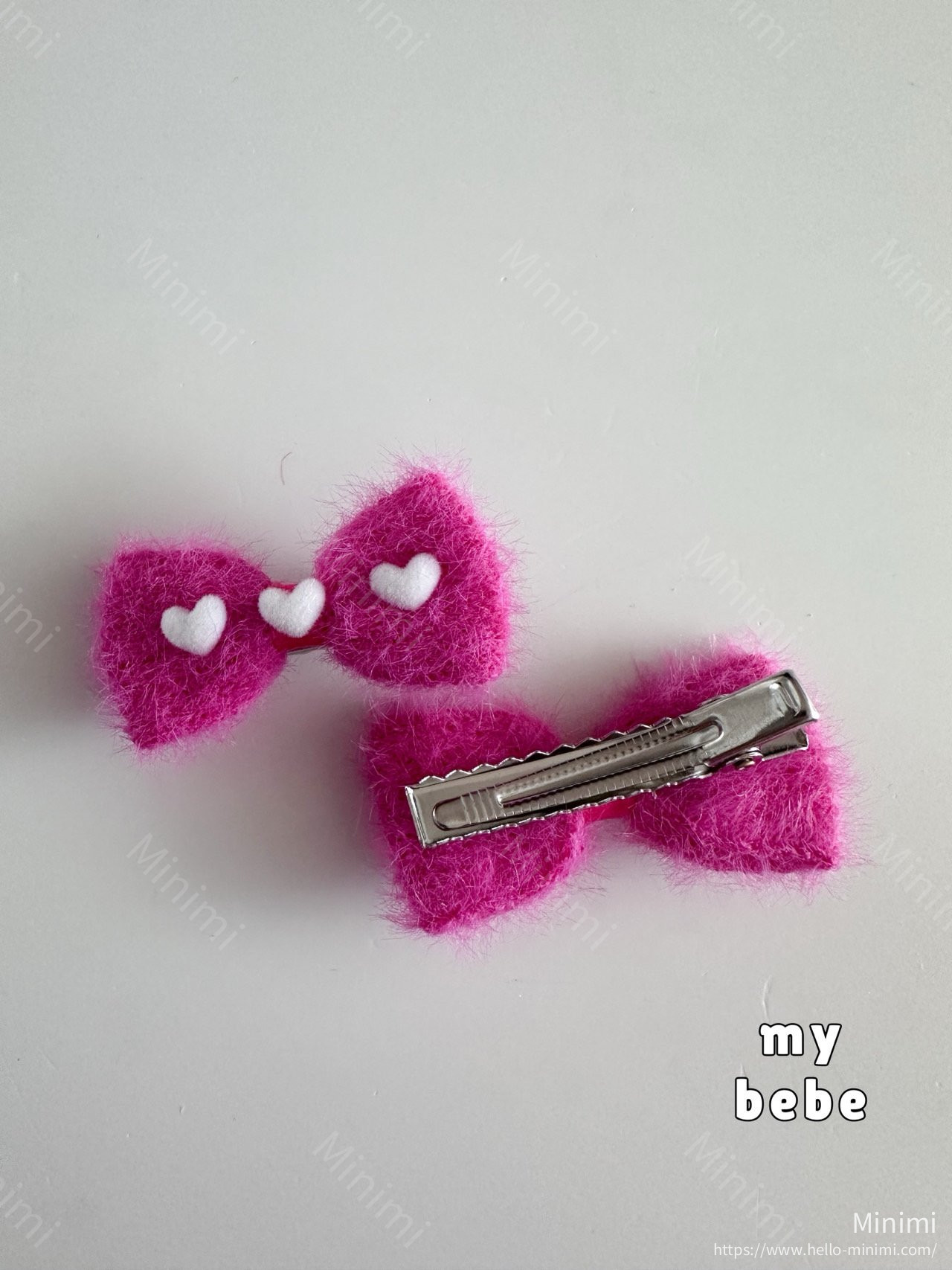 my_bébé Angora Ribbon Hairpin Set 細節圖 8