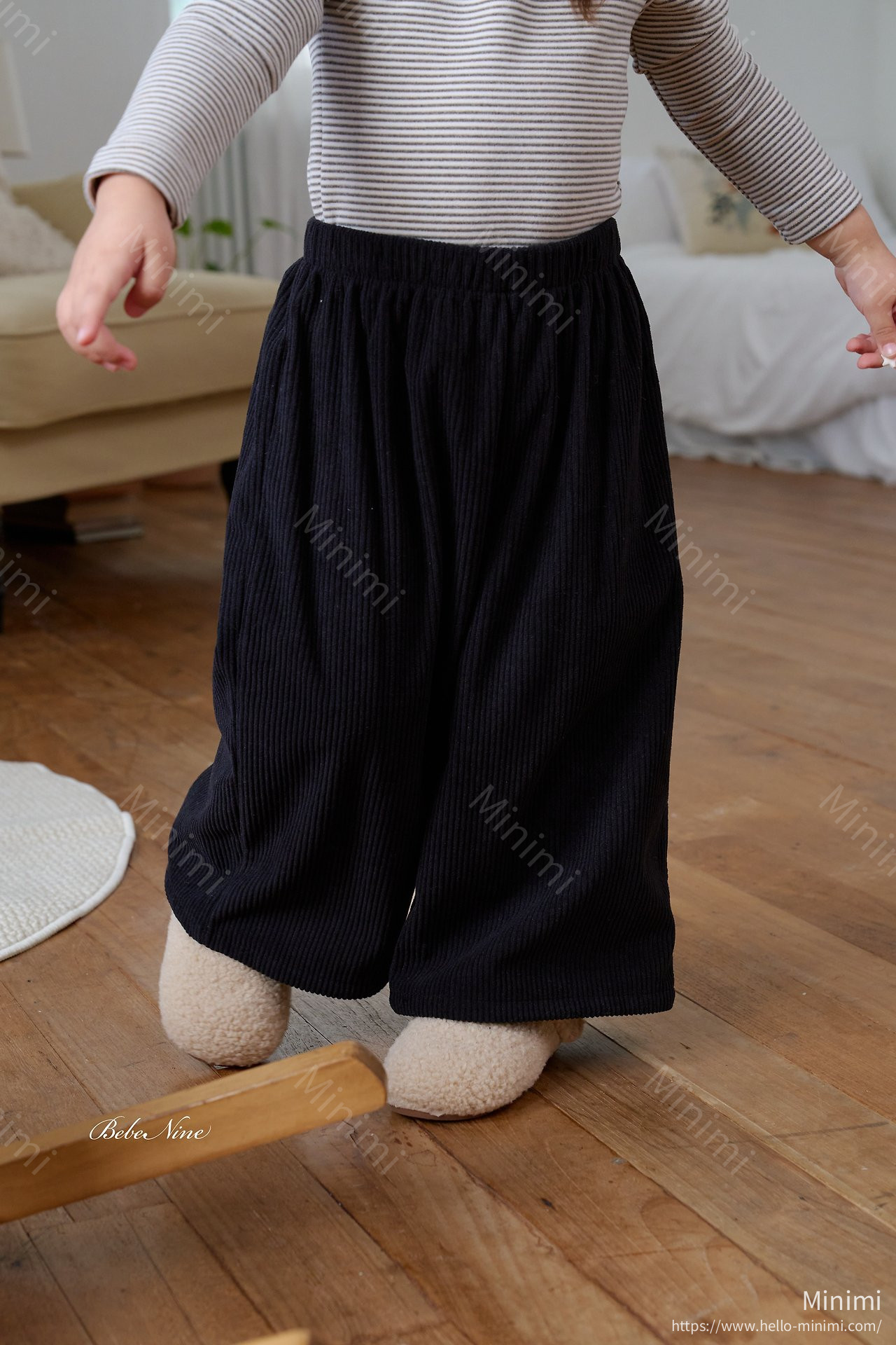 bebe nine Brushed-Lining Loose Corduroy Pants 細節圖 17