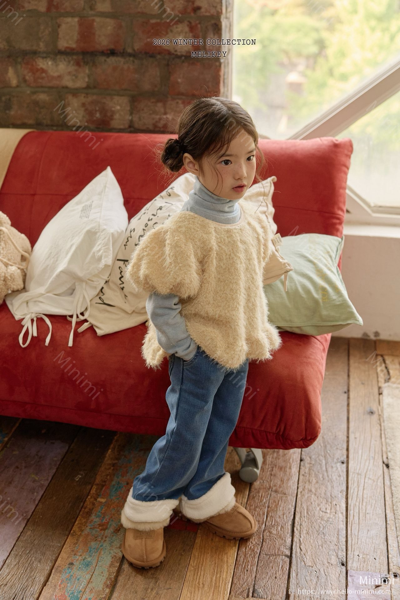 Melikey Wool Denim Heart Bootcut 細節圖 10