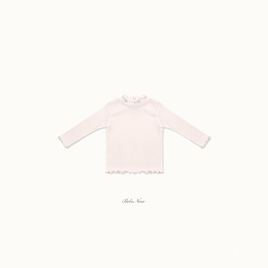 bebe nine Soft Ruffle Rib Tee 細節圖 12