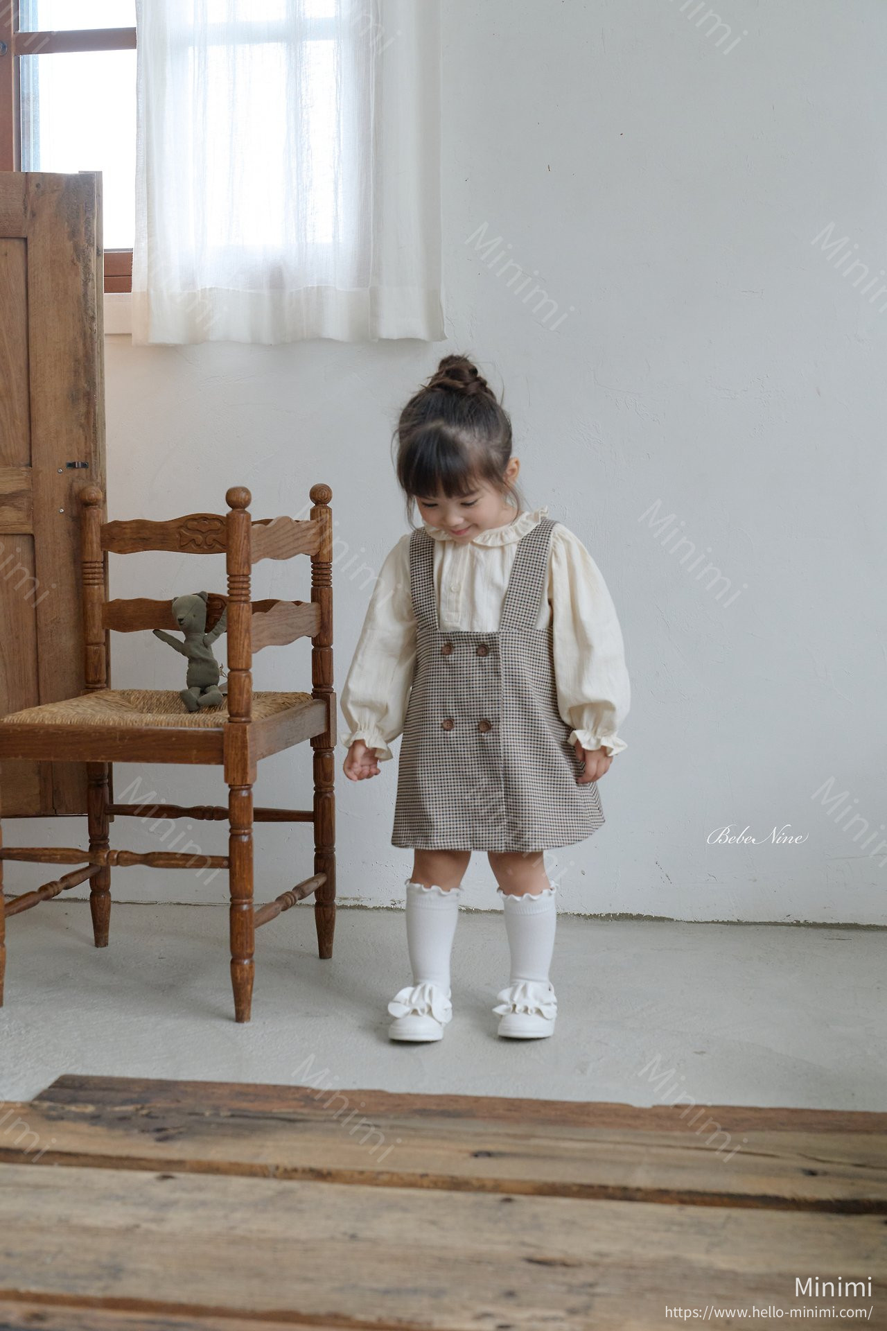 bebe nine Lua Tweed Dress - 韓國童裝代購主圖