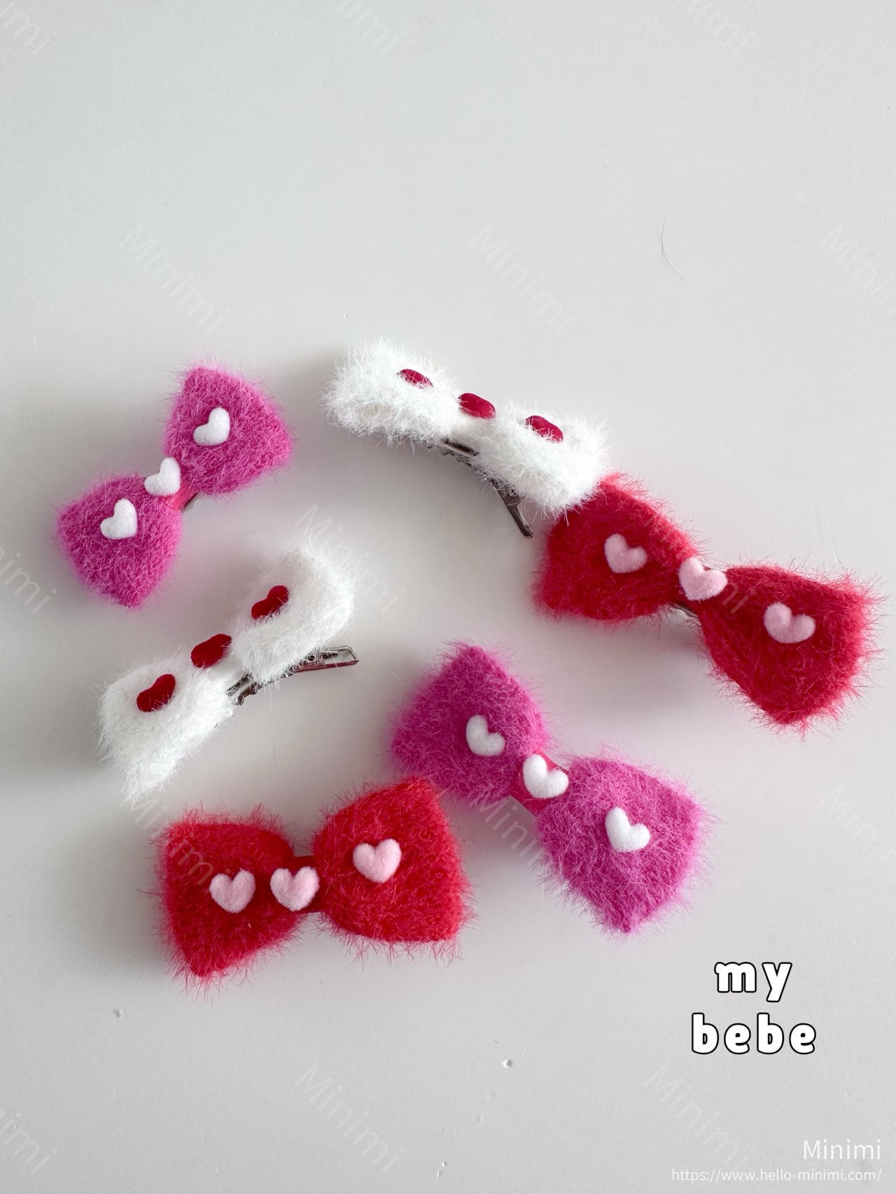 my_bébé Angora Ribbon Hairpin Set 細節圖 10