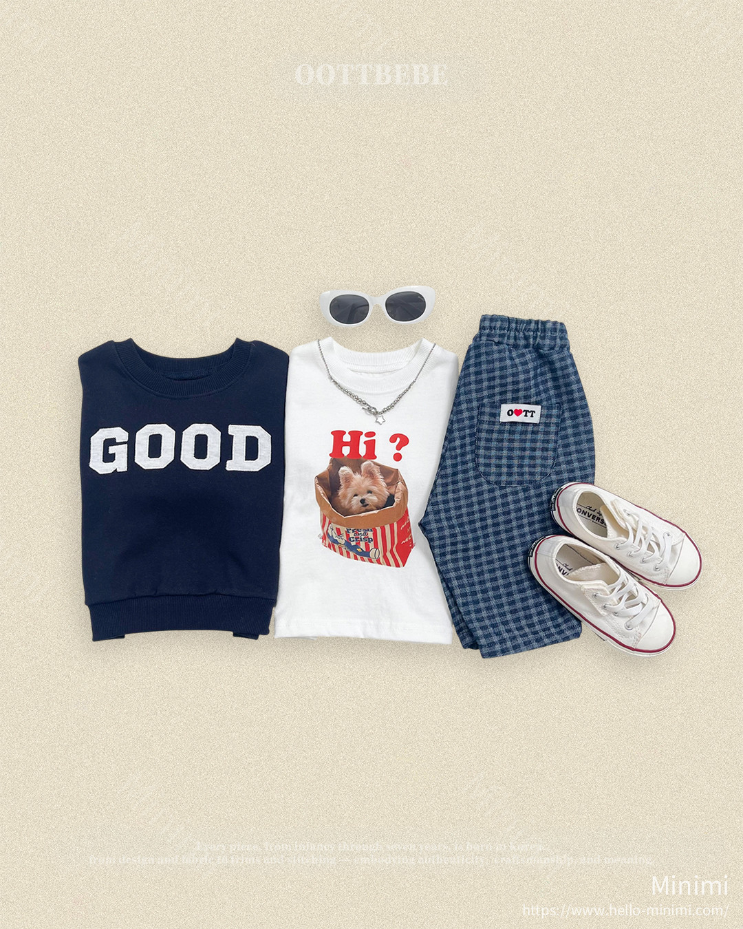oott bebe Puppy Series T-shirt (Kids) 細節圖 1