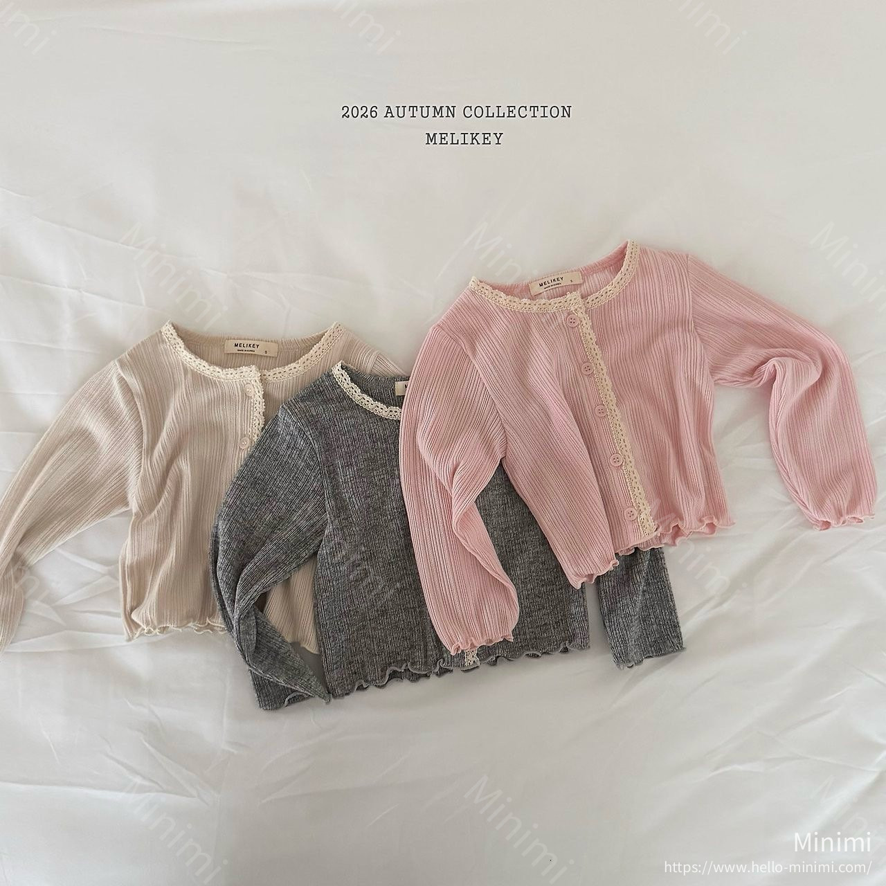 Melikey Natural Lace Cardigan - 韓國童裝代購主圖
