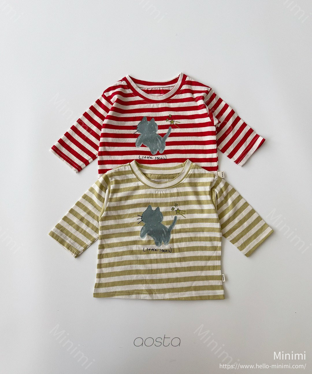 Aosta atelier Meow T-Shirt - 韓國童裝代購主圖