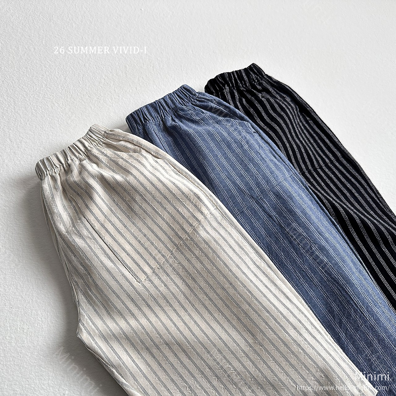 VIVID-I Cropped Striped Linen Pants 細節圖 18