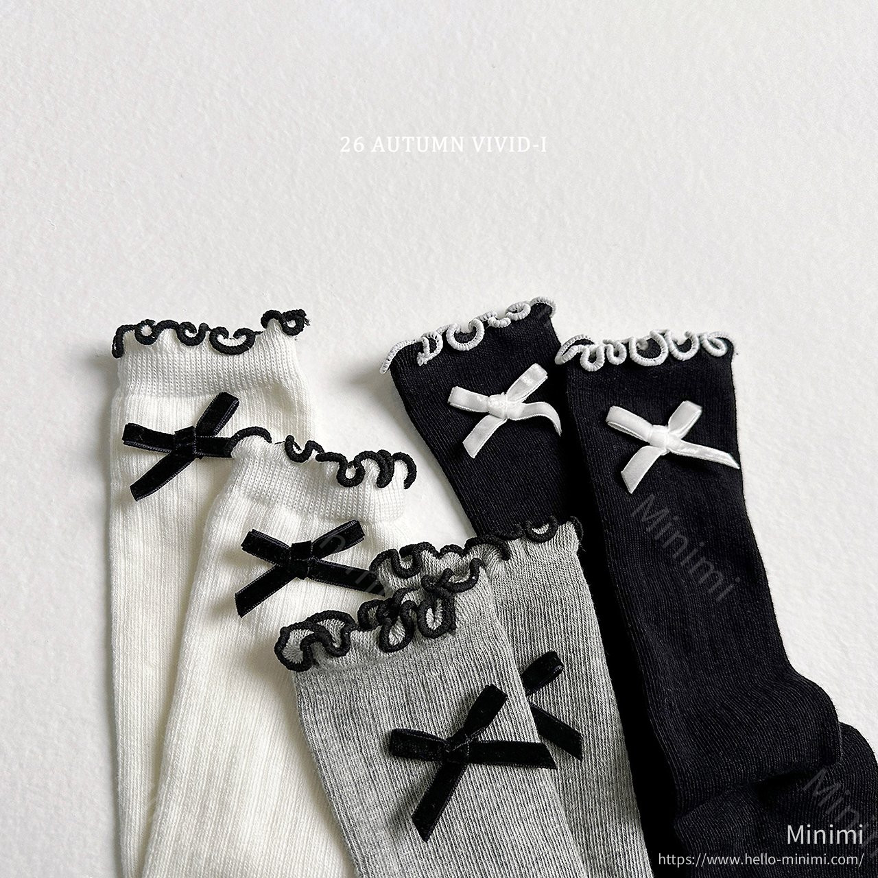 VIVID-I Ribbon Ruffle Knee Socks 細節圖 4