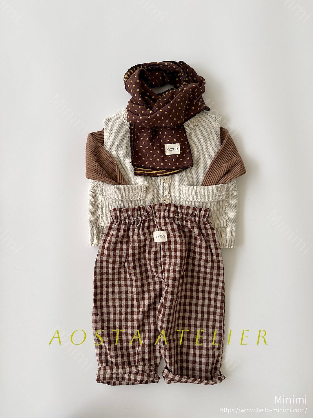 Aosta atelier Caramel Check Pants 細節圖 11