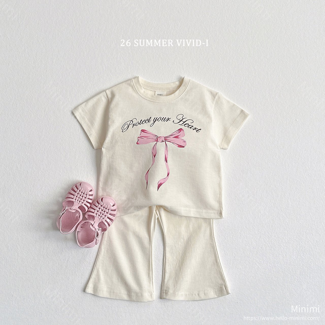 VIVID-I Ribbon Flared T-Shirt Set 細節圖 1