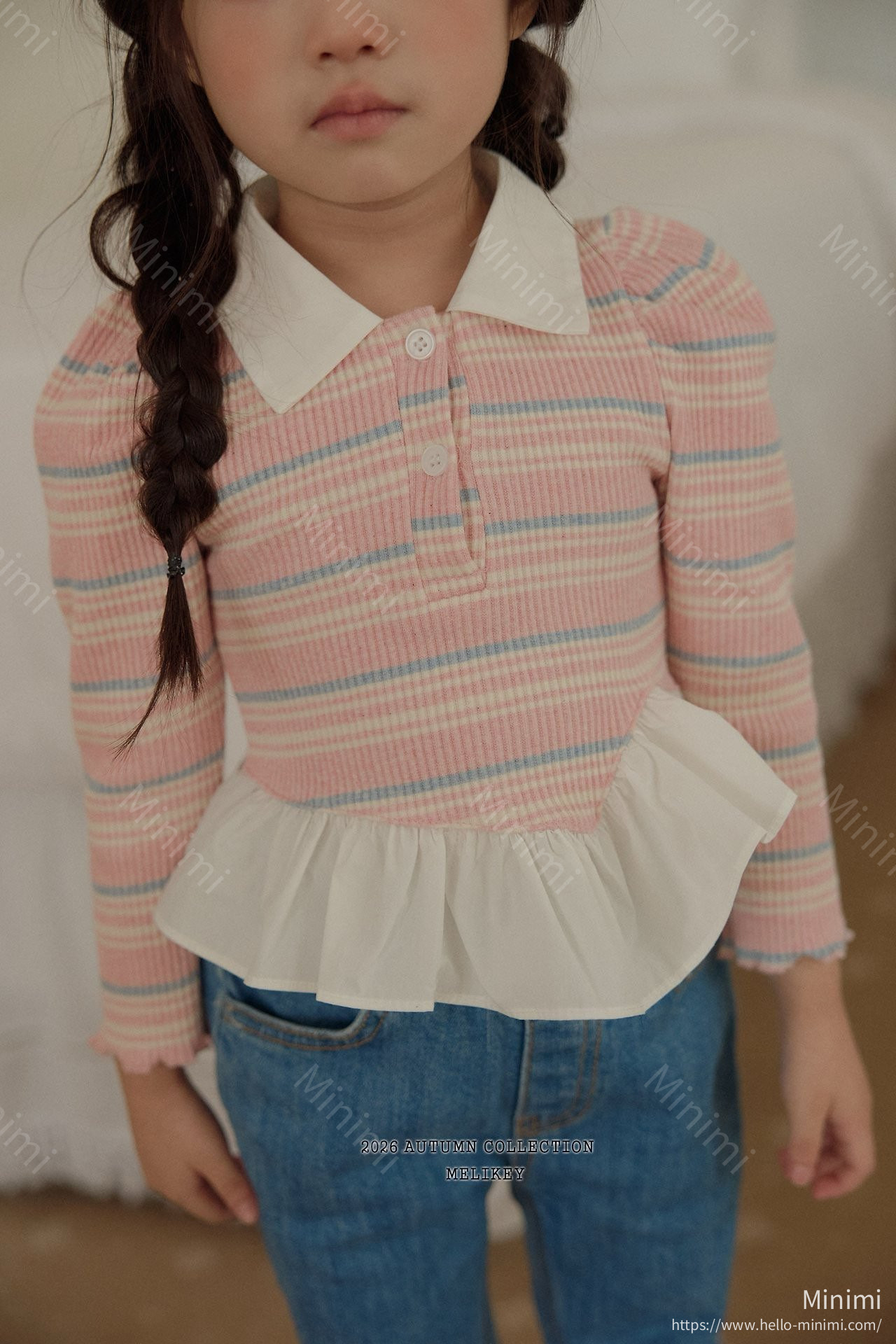Melikey Diagonal Frill Collar T-shirt 細節圖 24
