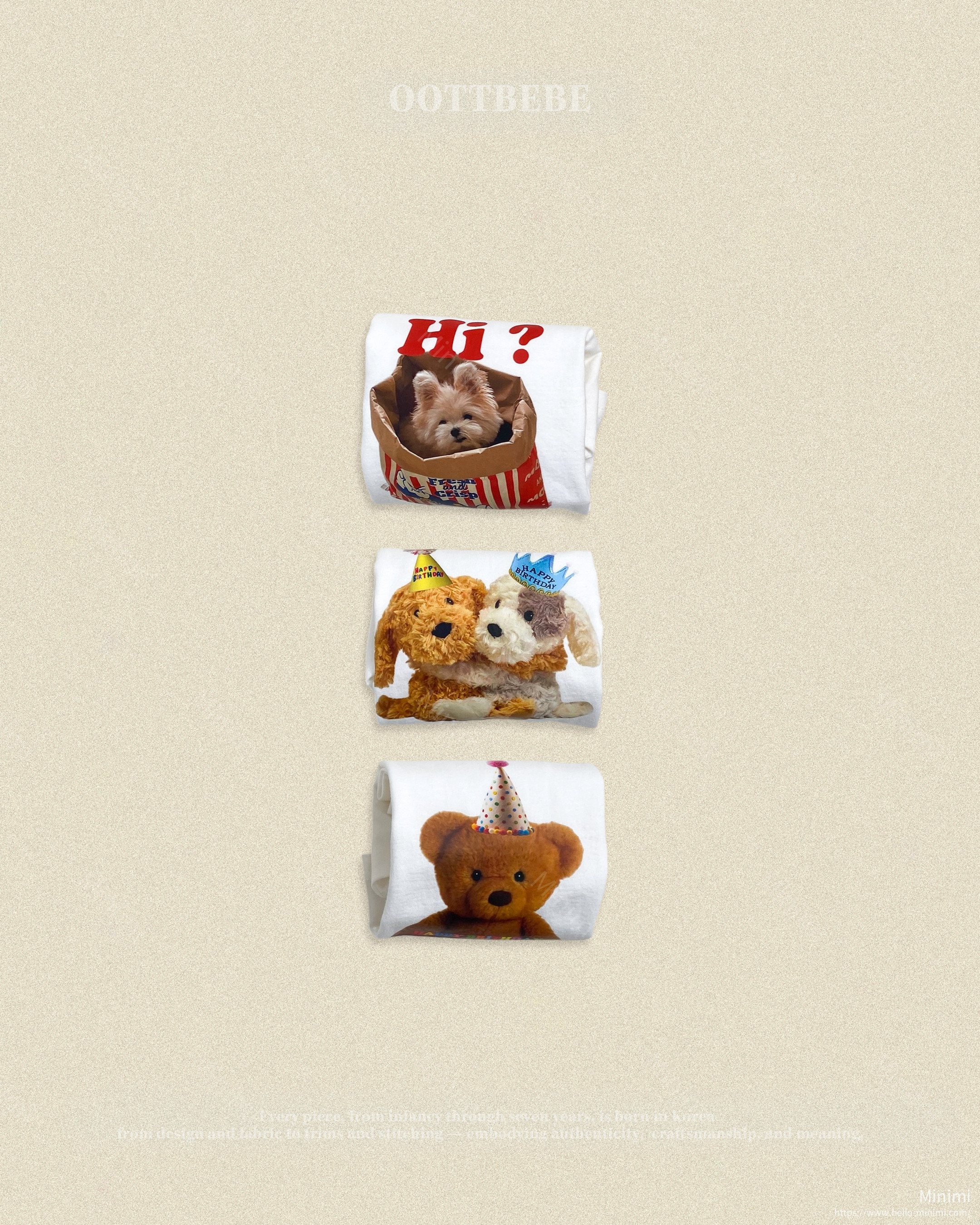 oott bebe Puppy Series T-shirt (Kids) 細節圖 10
