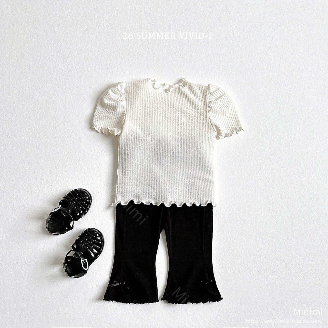 VIVID-I Shirred Puff Fluted T-Shirt 細節圖 6