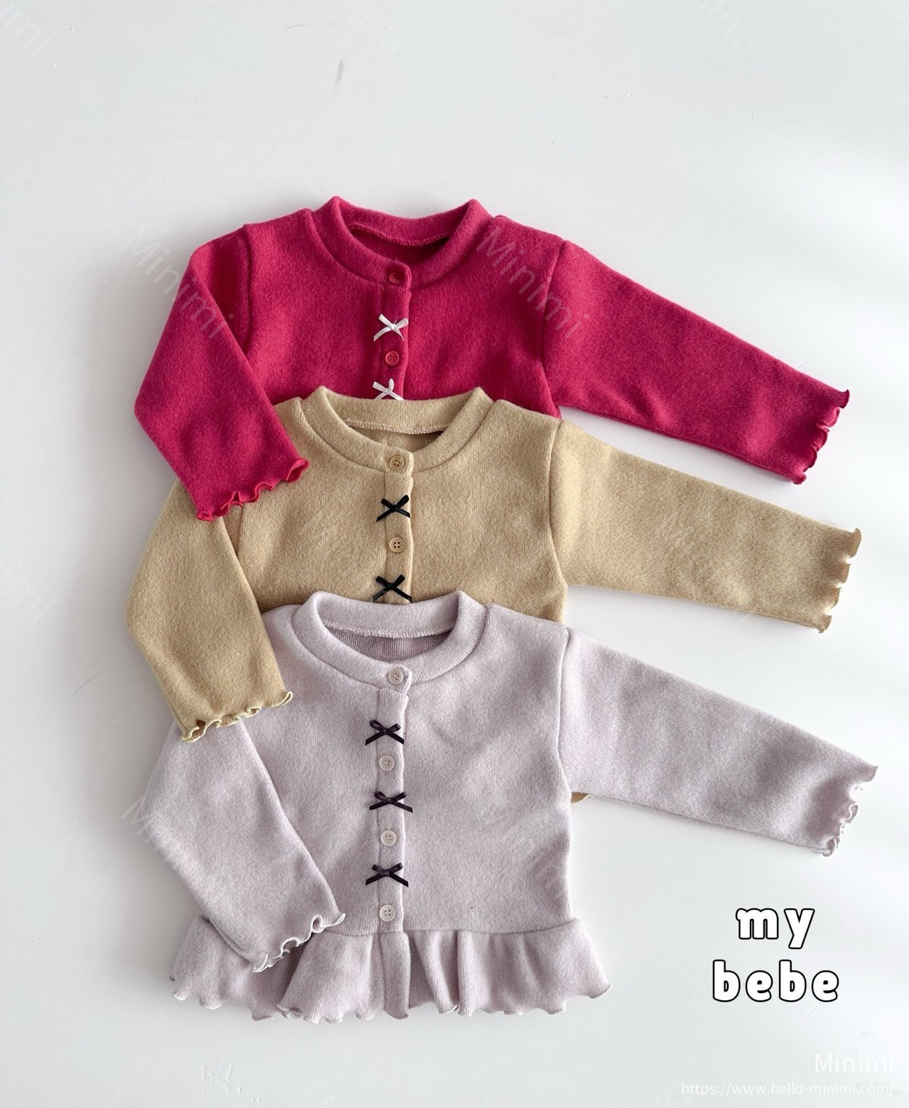 my_bébé Winter Frill Ribbon Cardigan 細節圖 1