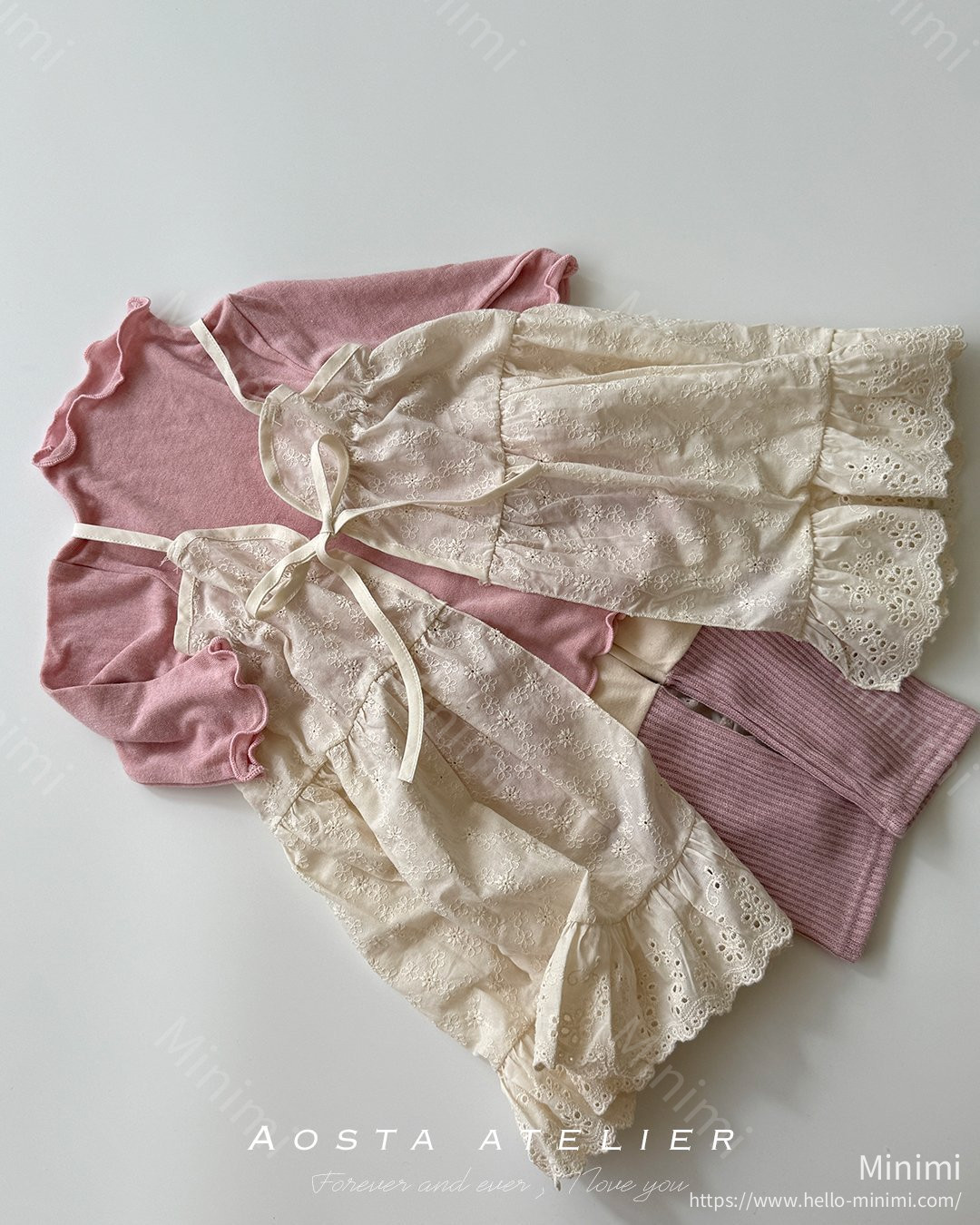 Aosta atelier Lace Cotton Open Dress 細節圖 13