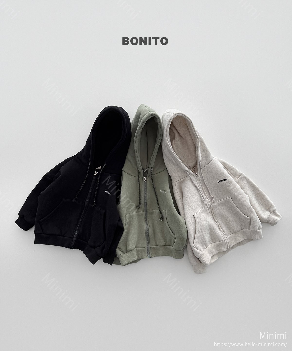 BONITO Double Fleece Hood Zip-up 細節圖 1