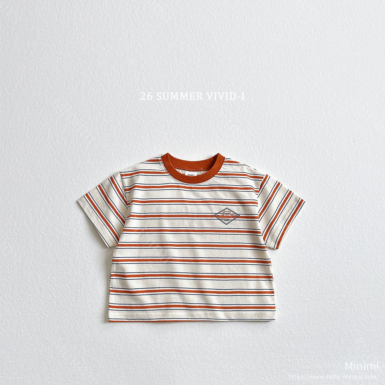 VIVID-I Diamond Logo Striped T-Shirt 細節圖 4