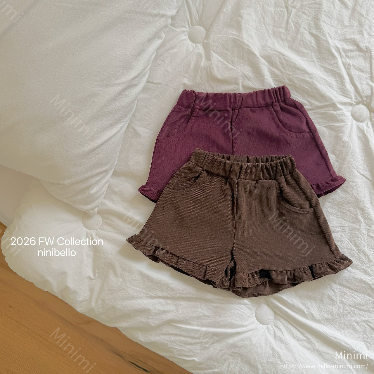 ninibello Heart Frill Corduroy Shorts 細節圖 4