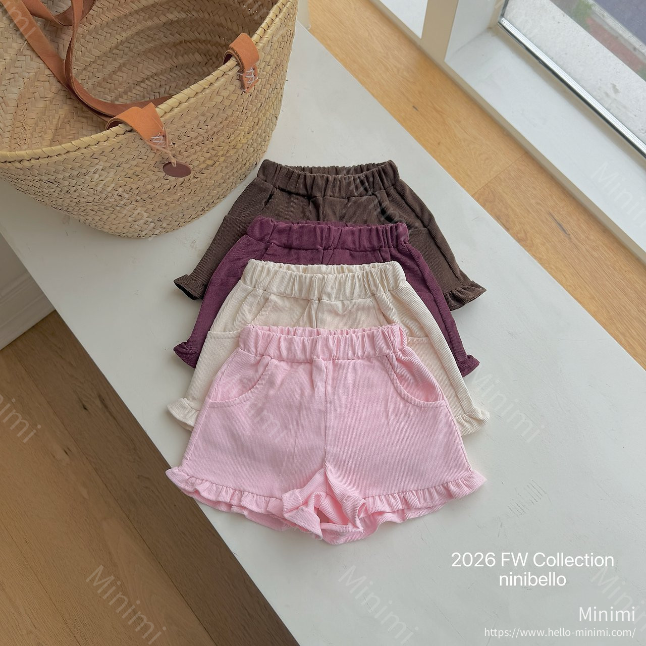 ninibello Heart Frill Corduroy Shorts 細節圖 2