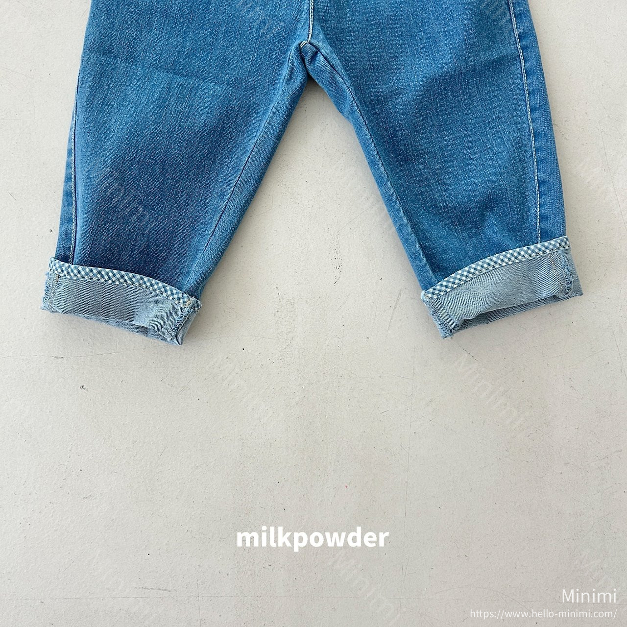 milkpowder Chex Denim Pants 細節圖 4
