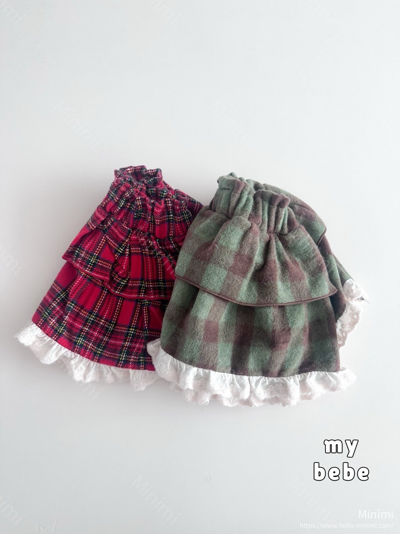 my_bébé Check Tiered Skirt 細節圖 4