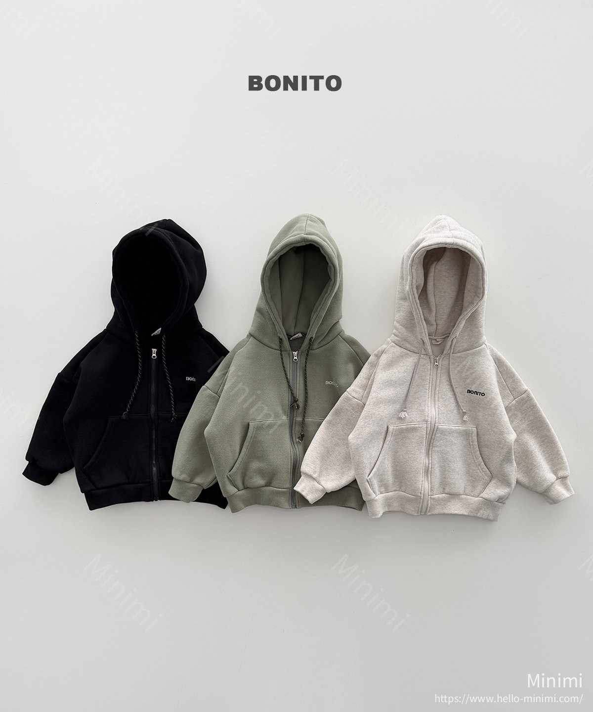 BONITO Double Fleece Hood Zip-up 韓國童裝現貨