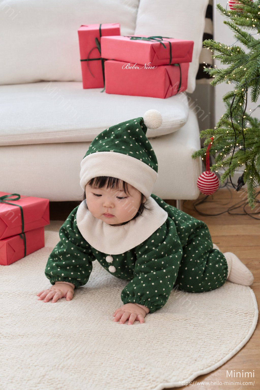 bebe nine Pom-Pom Collar Romper 細節圖 15