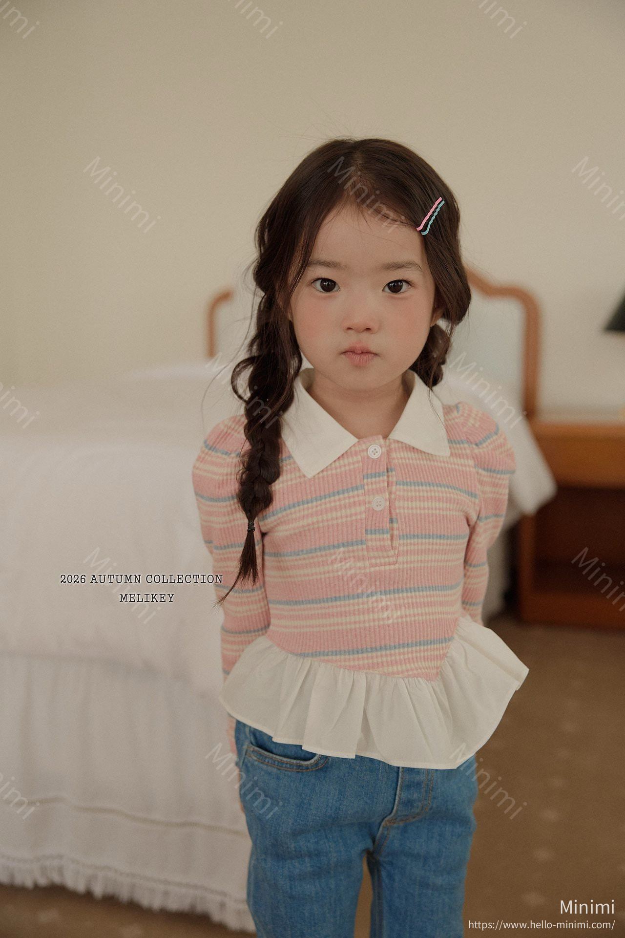 Melikey Diagonal Frill Collar T-shirt 細節圖 25