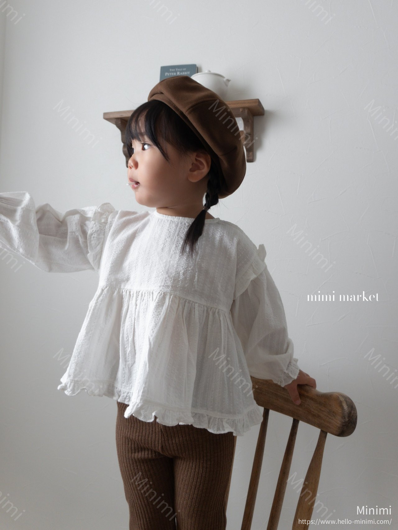 mimi-market Shoulder Frill Blouse 細節圖 1