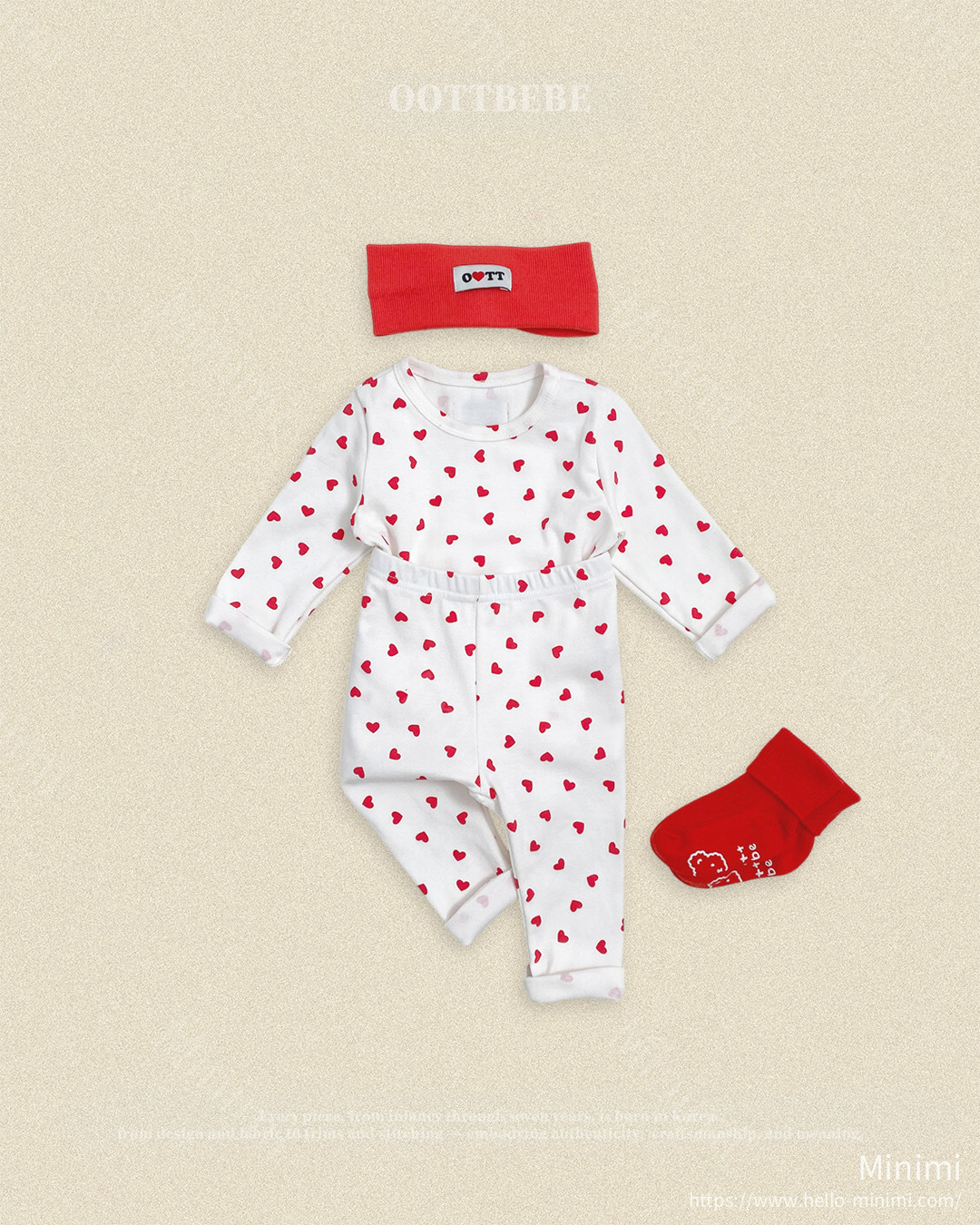 oott bebe Petite Heart Loungewear 細節圖 1