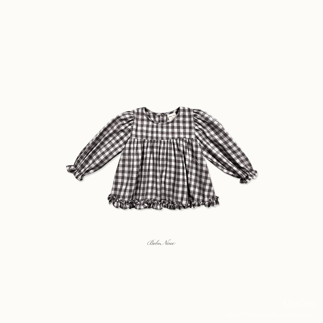 bebe nine Lucy Check Blouse 細節圖 19