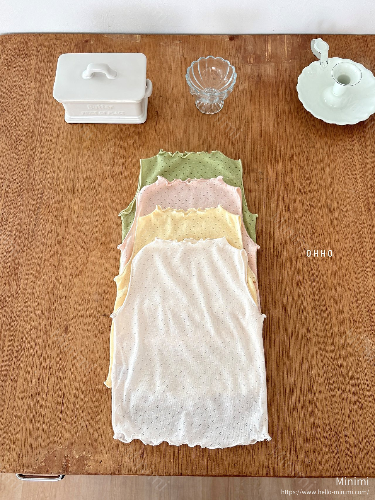 OHHO Eyelet Sleeveless Tee 韓國童裝現貨