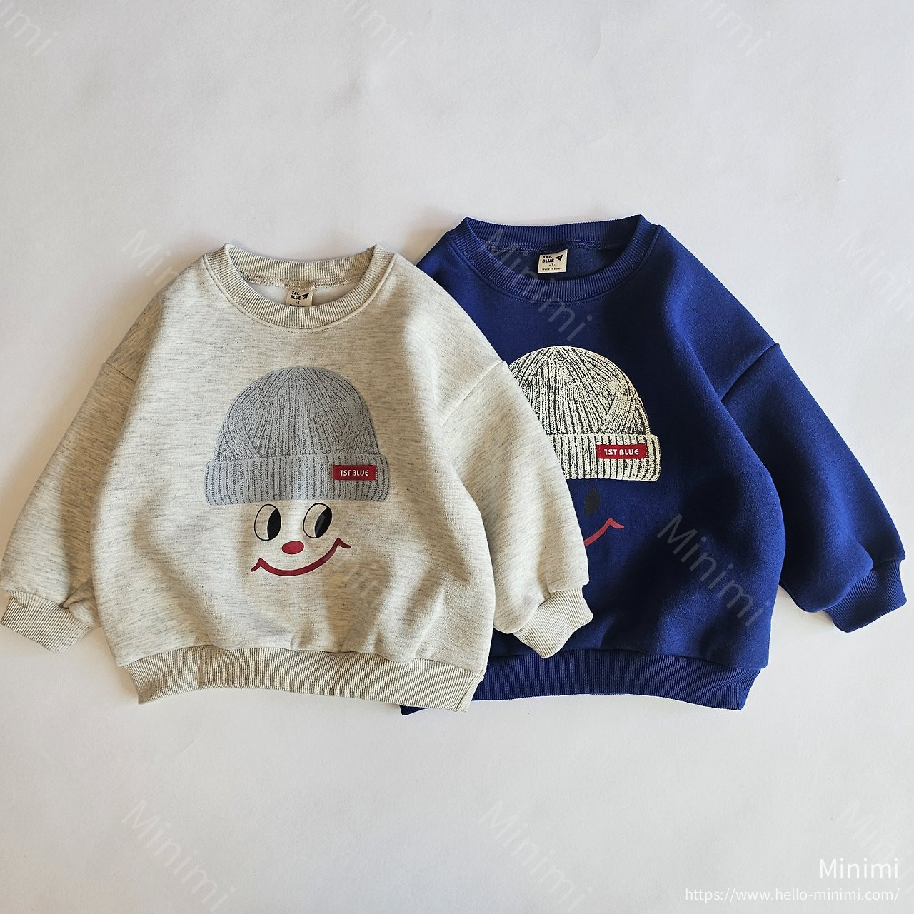 1st BLUE Hat Print Sweatshirt 細節圖 1