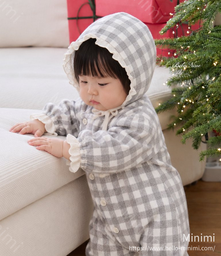 bebe nine Loopy Check Bonnet 細節圖 16