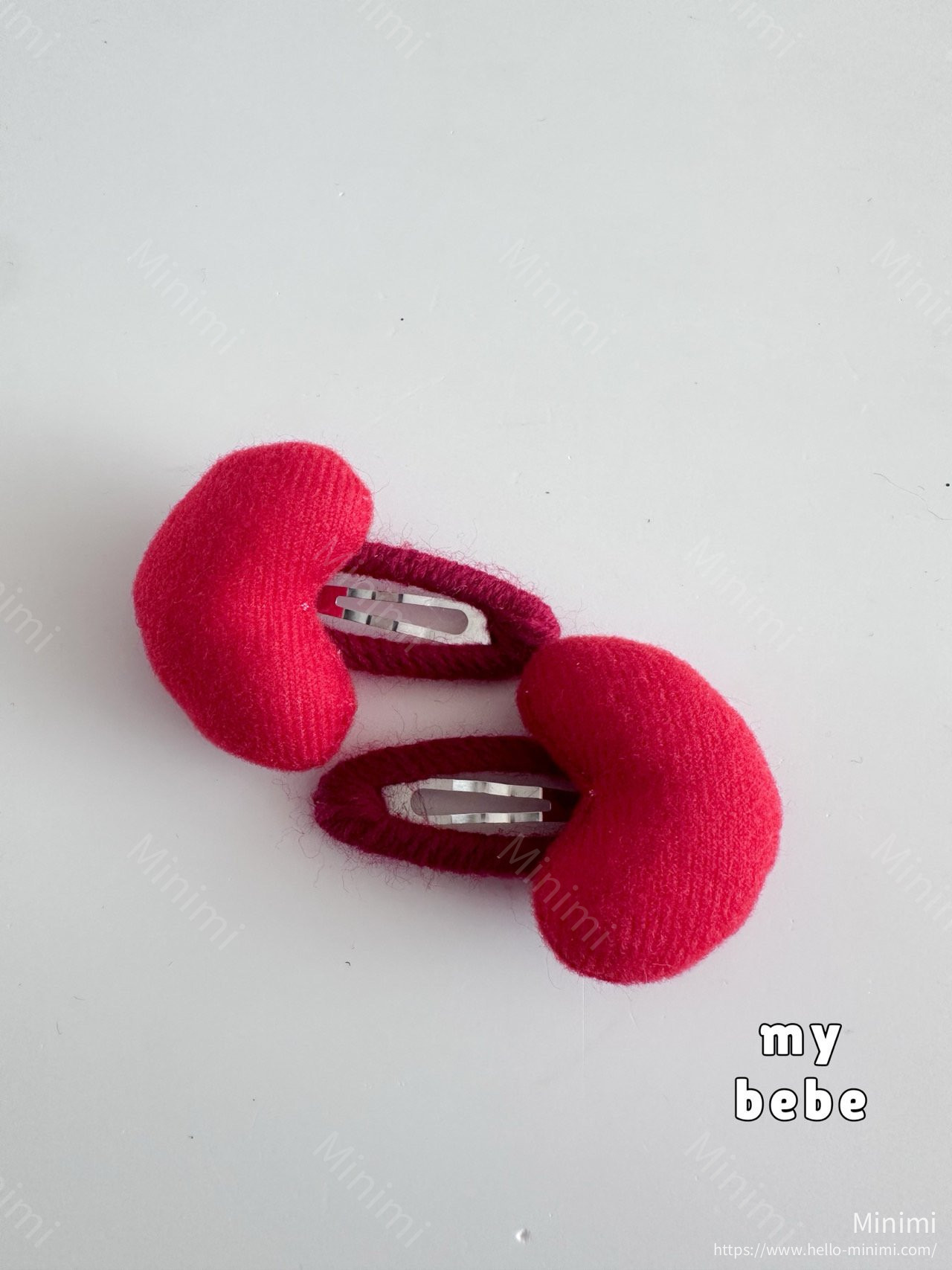 my_bébé 3D Heart Hairpin Set 細節圖 1