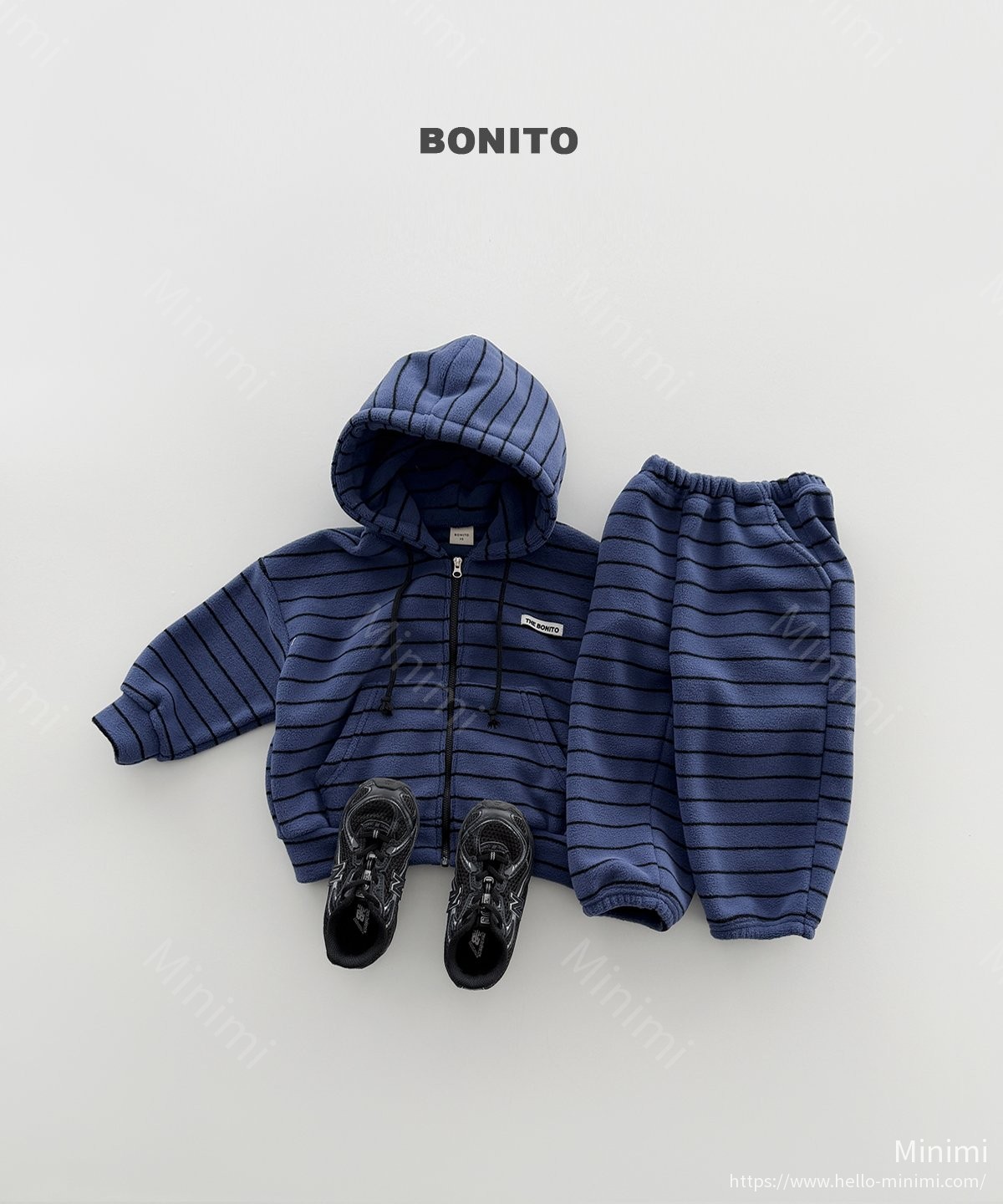 BONITO Uri Stripe Hood Zip-up Set 細節圖 10