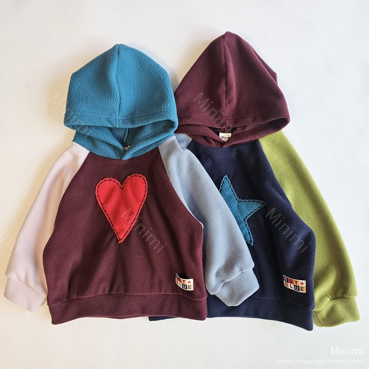 1st BLUE Embroidered Fleece Hoodie 細節圖 1
