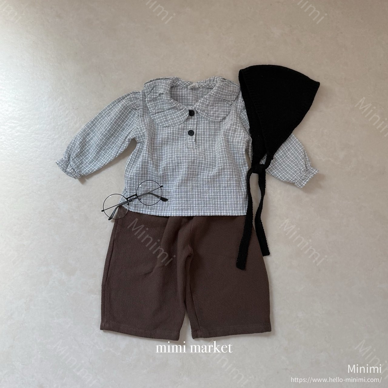 mimi-market Check Balloon Blouse 細節圖 15