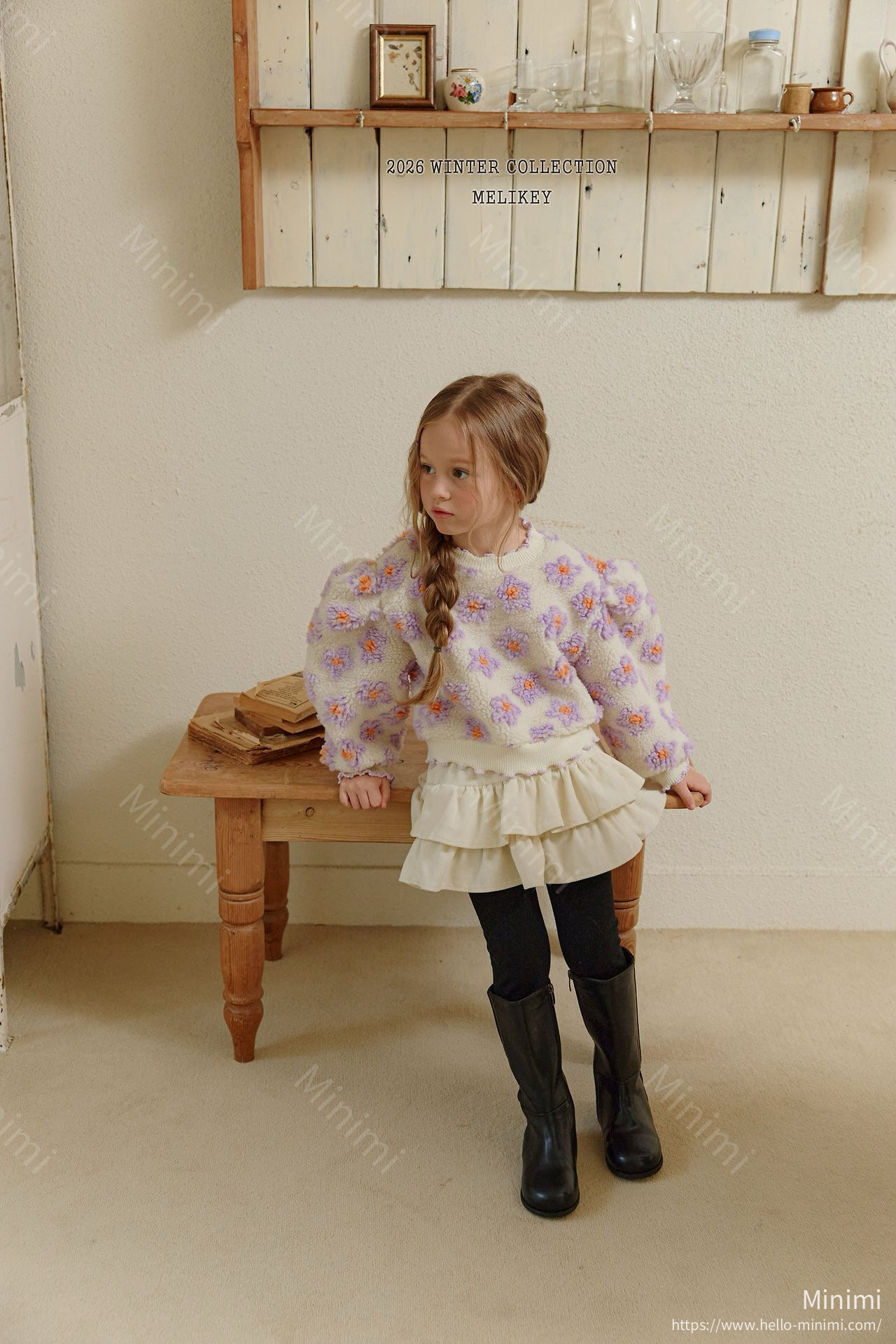 Melikey Flower Fluffy Sweatshirt 細節圖 1