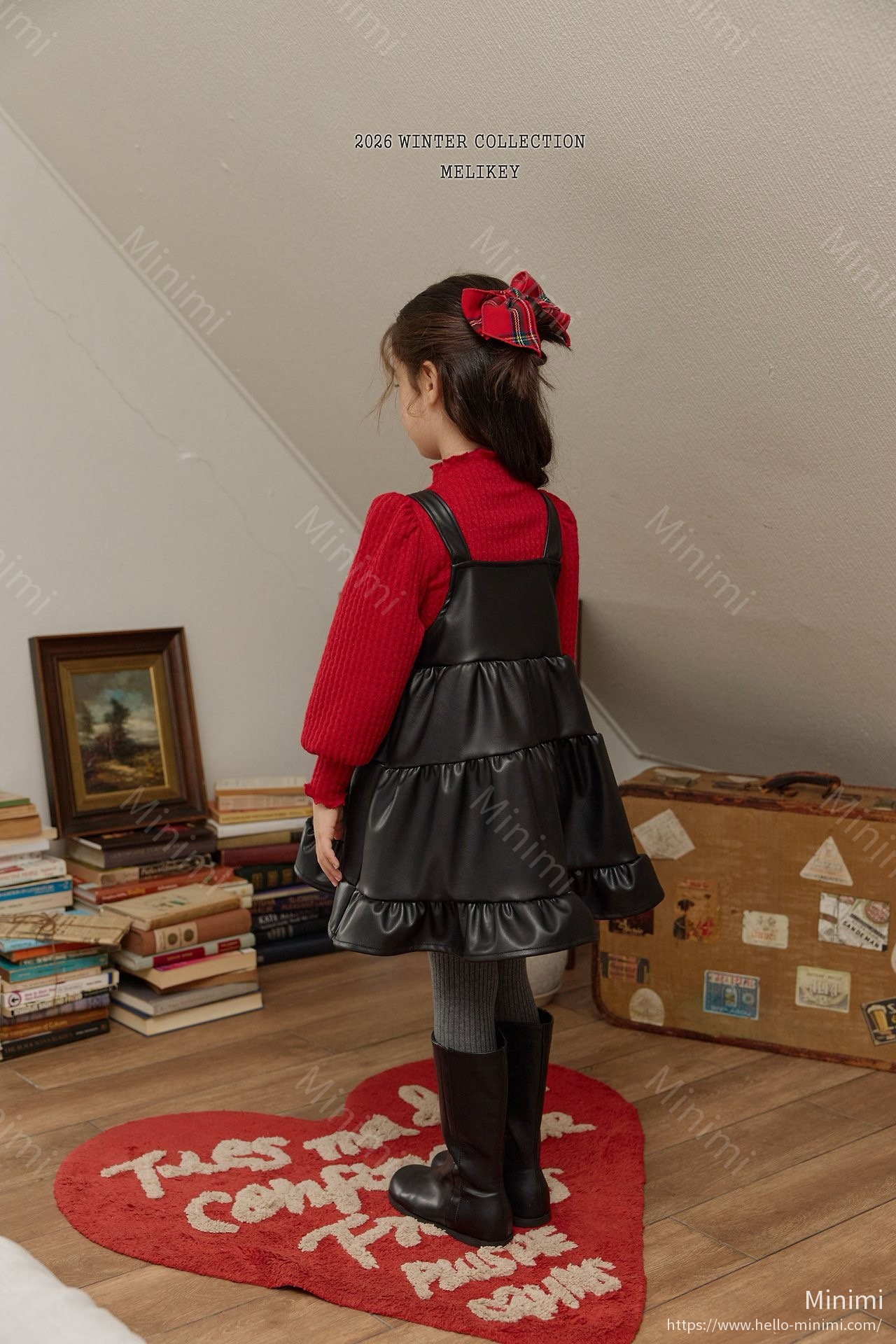 Melikey Chic Leather Tiered Dress 細節圖 13